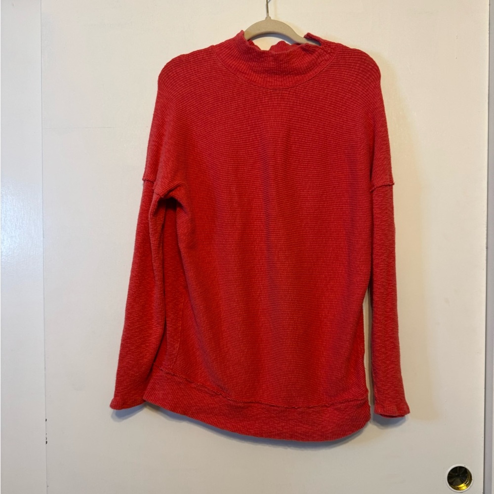 We The Free Vibrant Orange Knit Pullover